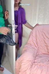 Hallomy Gaun Ungu Minta Tolong Ojol GRAB FOOD Entotin Bentar Dong